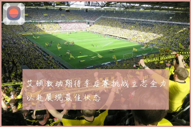 艾顿激动期待季后赛挑战立志全力以赴展现最佳状态